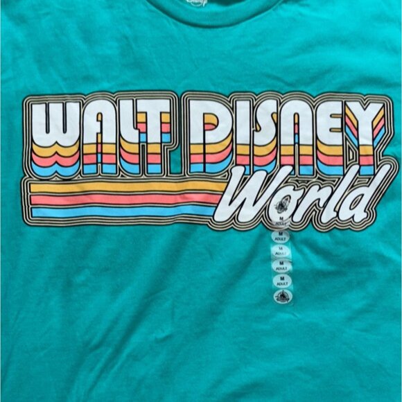 Disney Parks Walt Disney World Graphic Print T-Shirt-Teal-Size M-NWT - Picture 2 of 4